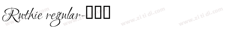 Ruthie regular字体转换